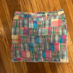 Madras print skirt